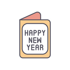 New Year Card vector icon stock illustration