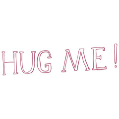 Hand-Drawn Quote for Valentines Day. Line Art Illustration.