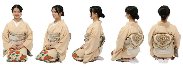 和服-着物-女性の正座 © SOZAIYA