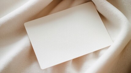 Detailed Close-up Shot of Blank White Postcard with Minimalistic Design for Creative Projects