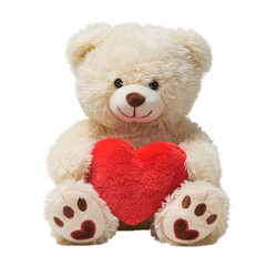 A fluffy cream-colored teddy bear with a charming expression, ideal for designs focused on childhood memories and soft themes