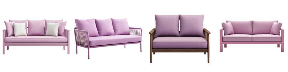 Fototapeta premium This image showcases a contemporary and stylish living room furniture set featuring a sleek minimalist design with a focus on comfort and elegance The set includes a modern sofa loveseat