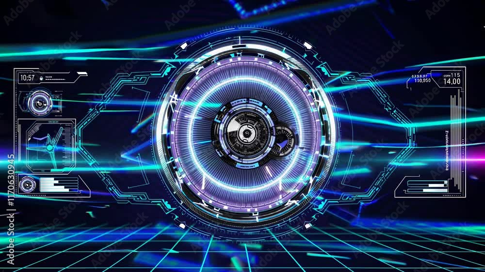 Fototapete visual exploration of dynamic digital graphics showcasing advanced technology and digital designs in
