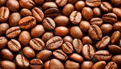Naklejka premium Closeup of fresh coffee beans background
