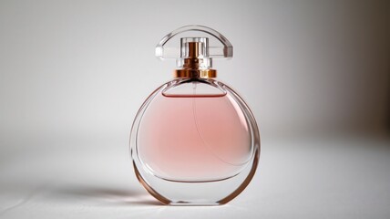 Elegant Perfume Bottle with White Cover - Sophisticated Fragrance Display