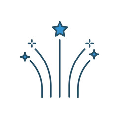 Fireworks  vector icon stock illustration