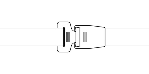 Safety Seatbelt. Car or Airplane Seatbelt. Fasten Your Seatbelt. Safety First.  Vector Illustration. 