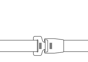 Safety Seatbelt. Car or Airplane Seatbelt. Fasten Your Seatbelt. Safety First.  Vector Illustration. 