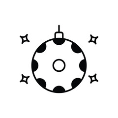 Disco Ball vector icon stock illustration