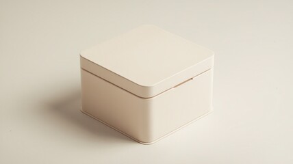 Sleek and Modern Photorealistic White Box for Product Photography on Grey Background