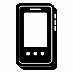 Modular Smartphone Black Silhouette Vector