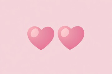 Delicate pink hearts on a soft pastel background expressing love and affection