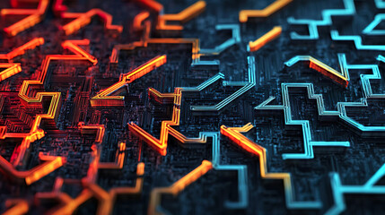 A chaotic maze of lines and arrows symbolizing the complexity of crypto investment strategies.