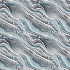 Obraz premium Winter seamless wavy patttern in silver and blue
