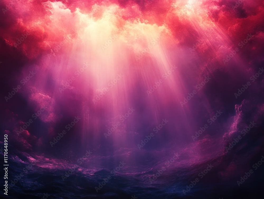 Poster sparkling aurora flare spectrum background dreamlike light rays