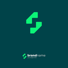 Fototapeta premium The Letter S sign, which is approachable and conveys confidence in your ability to innovate and make a real impact.