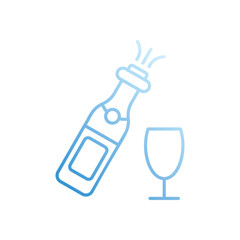 Champagne  vector icon stock illustration