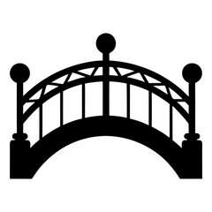 Network Bridge Silhouette Vector Art