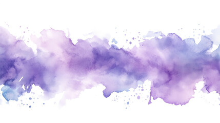 Obraz premium Soft lavender watercolor strip splash isolated on transparent background