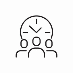 Time Management Clock Schedule Task Icon Vector Sign