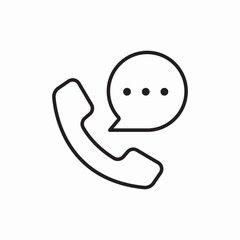 Phone Call Communication Message Talk Icon Vector Sign