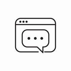 Browser Message Online Chat Communication Icon Vector Sign