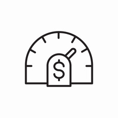 Money Speed Performance Financial Meter Icon Vector Sign