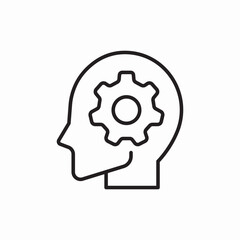 Mind Setting Process Management Brain Icon Vector Sign