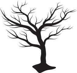 Obraz premium vector silhouette of tree