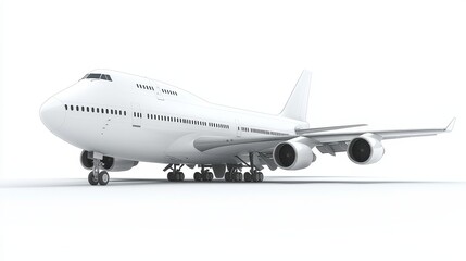 Obraz premium Airplane Isolated: Aviation, Aerospace, Travel, and Transportation