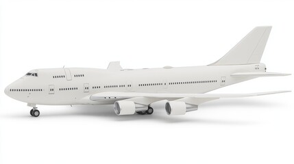 Fototapeta premium Airplane Isolated: Aviation, Aerospace, Travel, and Transportation