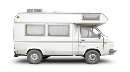 Naklejka premium RV Motorhome Cut-Out Highlighting Travel, Adventure, and Camping Lifestyle