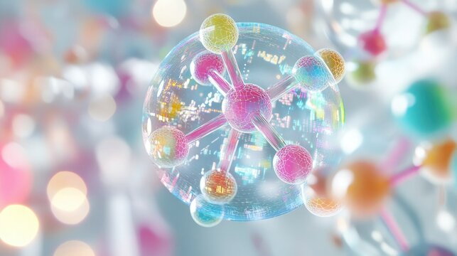 Futuristic AIDriven Molecular Visualization - Powered by Adobe