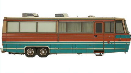 RV Motorhome Cut-Out Highlighting Travel, Adventure, and Camping Lifestyle