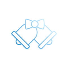 Christmas Bell vector icon stock illustration