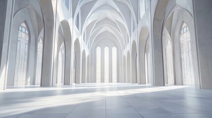 Fototapeta premium Elegant Interior of an Ornate Hall with Intricate Architectural Details