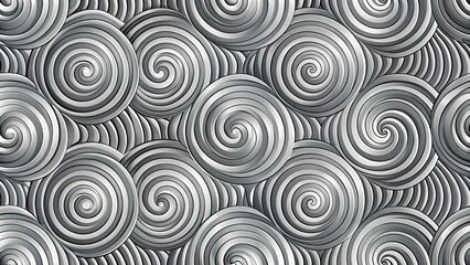Grey Spiral Seamless Pattern Wallpaper Background for Modern Design, Interior Decor, Textiles, and Digital Media - Versatile and Elegant Texture for Creative Projects