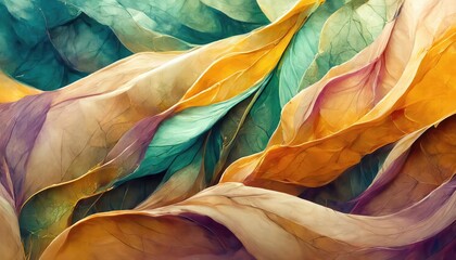 Stunning Organic Abstract Panorama Wallpaper Background A Vibrant and Serene Visual Experience for Your Digital Space, Perfect for Enhancing Aesthetic Appeal and Bringing Nature Indoors