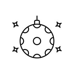 Disco Ball vector icon stock illustration