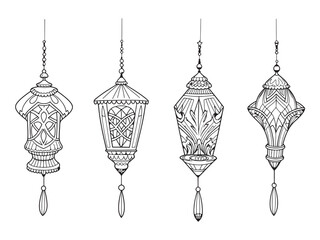 Festive lantern vector design