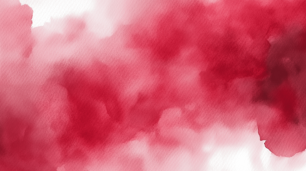 Crimson red watercolor abstract texture isolated on transparent background