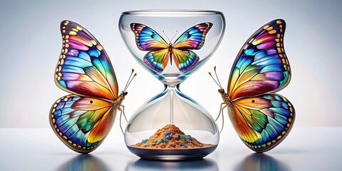 Elegant Butterfly Hourglass Shape, Abstract Nature Photography