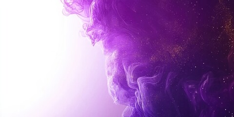 Ethereal purple smoke swirling in soft light