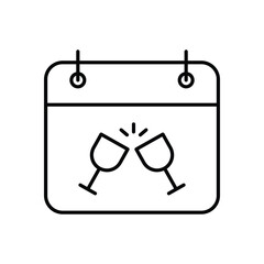 Calendar  vector icon stock illustration