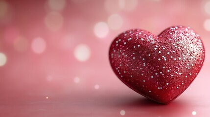 Obraz premium A Heart-Shaped Object with Glitter, A Sparkling Symbol of Love and Beauty