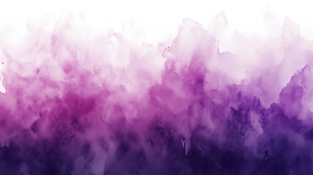 Violet purple watercolor abstract texture isolated on transparent background