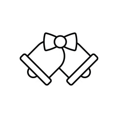 Christmas Bell vector icon stock illustration