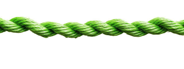 Torn Green Rope on White Canvas, vibrant green with jagged edge, minimalist design, striking contrast, ideal for text integration.