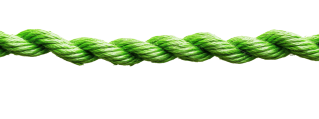 Torn Green Rope on White Canvas, vibrant green with jagged edge, minimalist design, striking contrast, ideal for text integration.