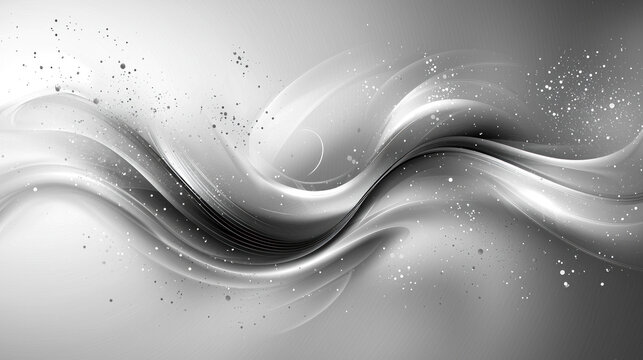 Abstract silver gray wave design background.